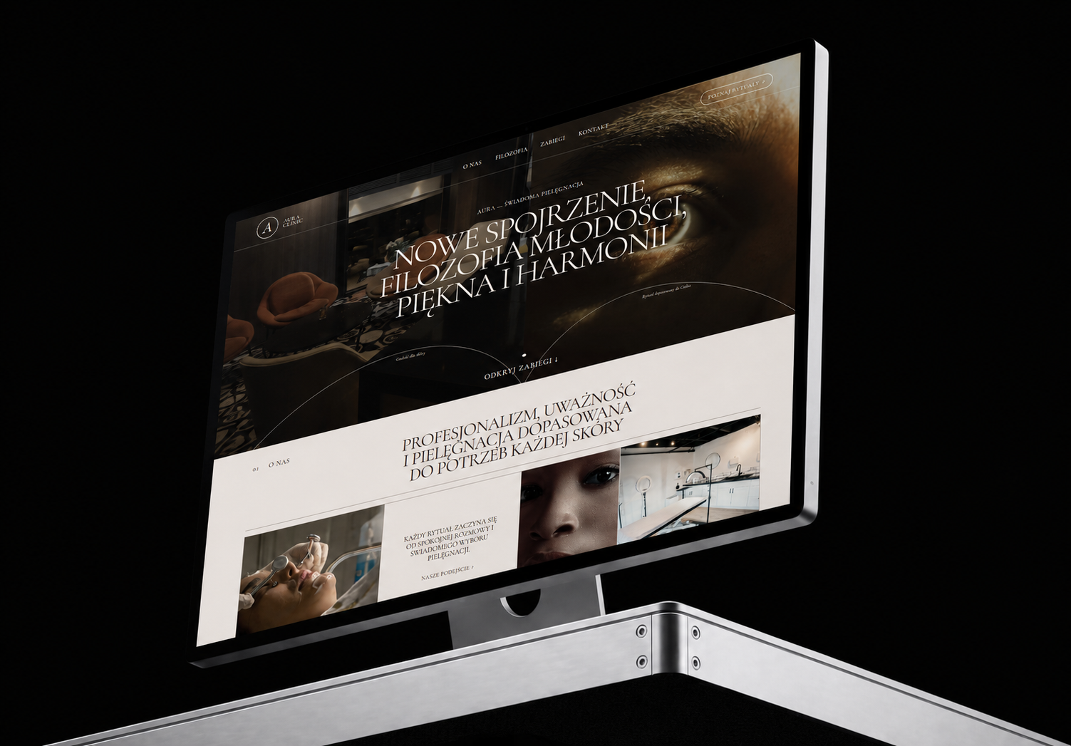 AURA — realizacja na monitorze