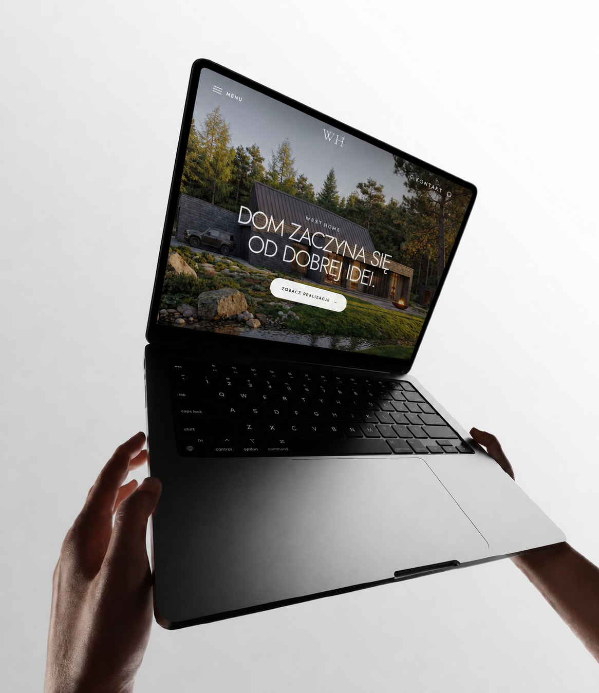 Laptop z widokiem realizacji West Home