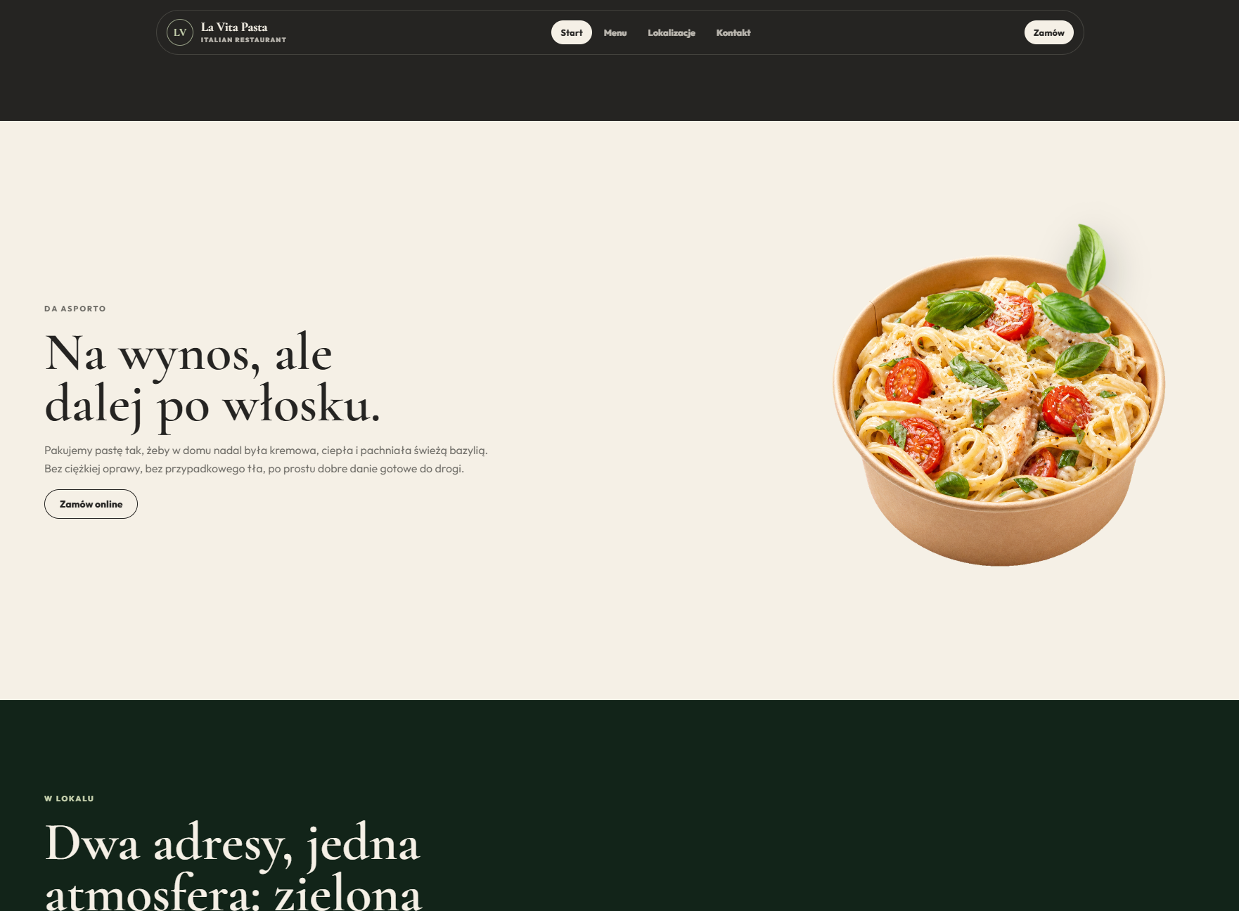 Restauracja: widok projektu